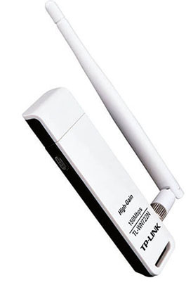 TP-LINK TL-WN722N Wireless N150 High Gain WiFi USB Adapter for Windows 10, with speed of up to 150Mbps