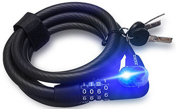 OUTERDO Bike Lock 5-Digit Combination Bike Lock ABS Plastic Insulated Cable Lock