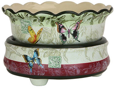 OBI Ceramic Stoneware Electric 2-in-1 Butterfly Candle Warmer