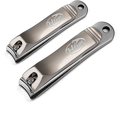 Hfun Nail Clippers Set, Stainless Steel Fingernail, Thick Nails