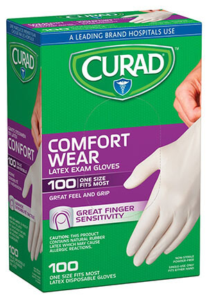Curad CUR4125R Latex Medical Exam Glove