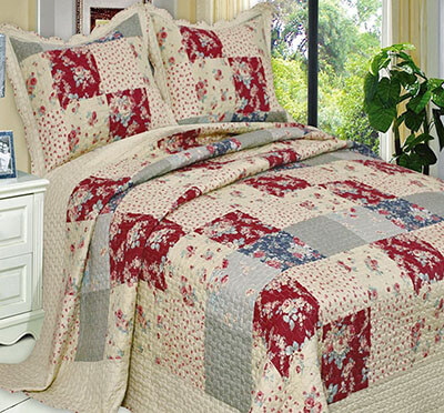 Finely Stitched Quilt Coverlet Bed Sheet Set for Sale