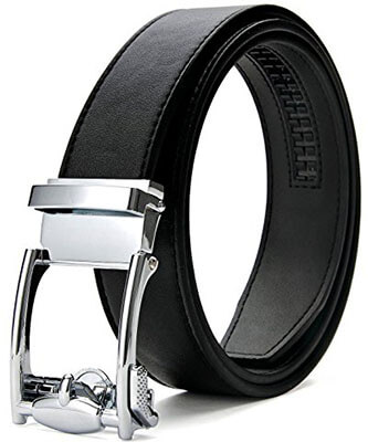 XIANGUO Men's Genuine Leather Belts, with Automatic Buckle for Man