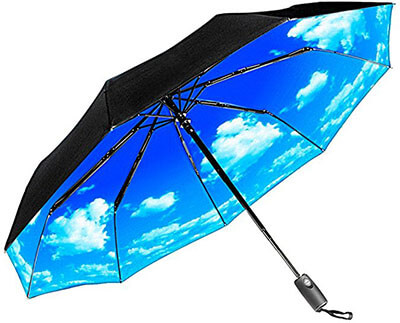 Repel Easy Touch Umbrella Windproof Travel Umbrella, Teflon Coating