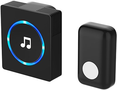 JETech Portable Wireless DoorBell Plug-in Push Button