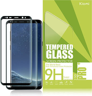 Kiomi 2-Pack Black Galaxy S8 Screen Protector