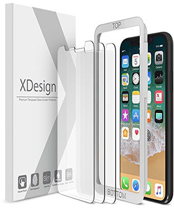 XDesign Tempered Glass Screen Protector, iPhone X 2019 – 3 Pack