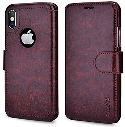 Filoto Premium PU Leather Wallet Case for iPhone X