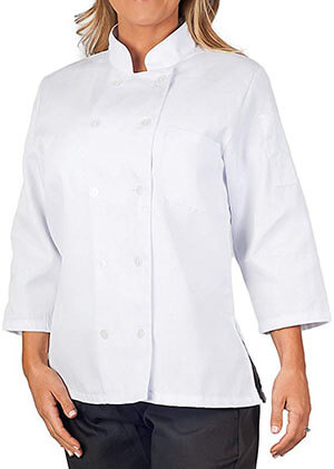 KNG Women's White Classic Chef Coat