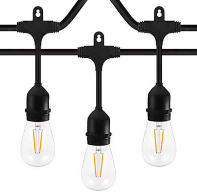 Classyke LED Outdoor String Lights-48ft