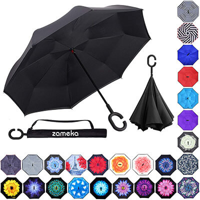 Z ZAMEKA Double Layer Inverted Umbrella