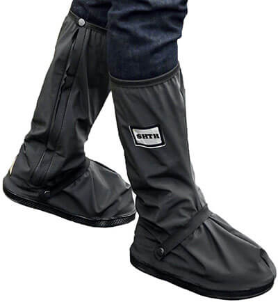 USHTH Black Waterproof Rain Boot Shoe Cover