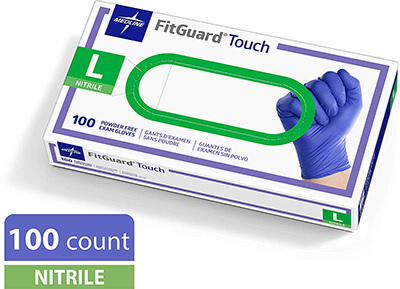 Medline FitGuard Nitrile Exam Gloves