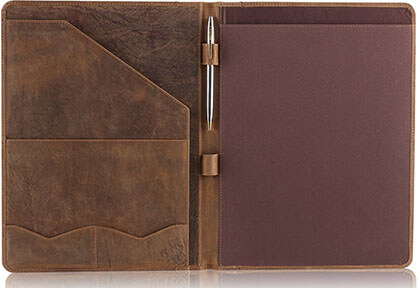 Moonster Leather Professional Organizer Padfolio with Luxury pen