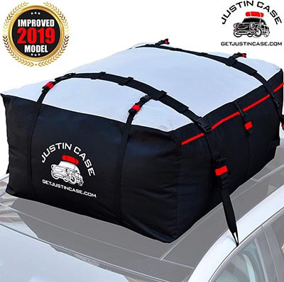 Justin Case 19 Cubic Feet Heavy Duty Waterproof Rooftop Cargo Carrier Bag
