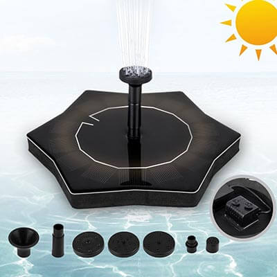 DoubleFly BERT Solar Fountain, Solar Panel Kit Water Pump