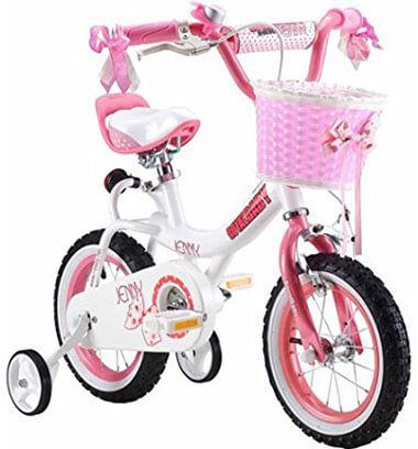 RoyalBaby Jenny Girl's Bike with a Basket and Training Wheels