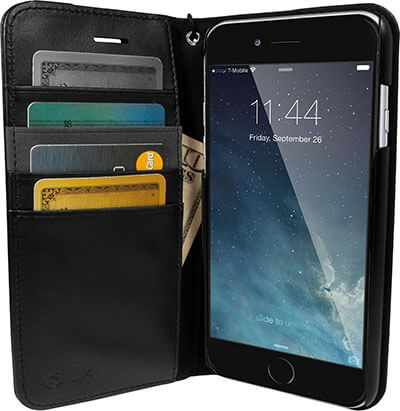 Silk Black Onyx Wallet Case for iPhone 7 Plus