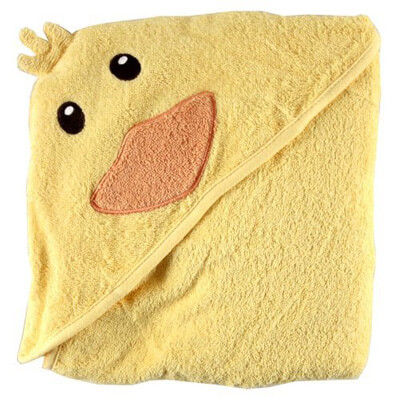 Luvable Friends Animal’s Face Hooded Terry Baby Towels, Duck