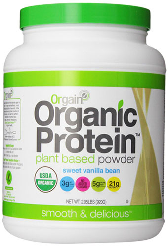 Orgain Organic Protein Plant-Based Powder, Vanilla Bean, 2.03 Pound