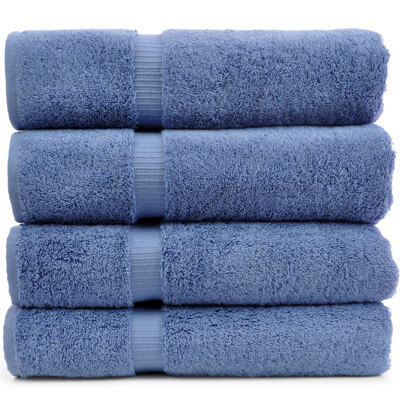 Luxury Hotel and Spa Towel 100 Percent Genuine Turkish Cotton , Wedgewood