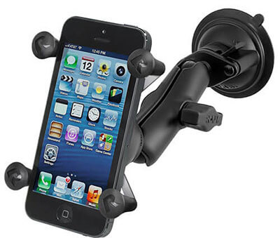 Ram Mount Twist Lock Suction Cup Mount with Universal X-Grip Cell Phone Holder