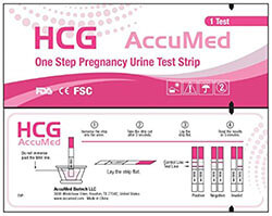 AccuMed 25-Count Pregnancy (HCG) Test Strips