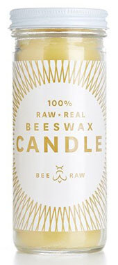 Hand Poured 100% Raw Beeswax Candle