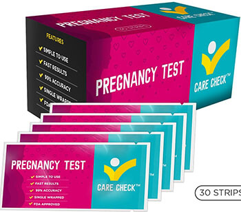 Care Check Pregnancy HCG Test, 30 Urine Pregnancy Test Strips