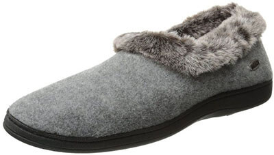 Acorn Faux Fur Chinchilla Collar Slipper