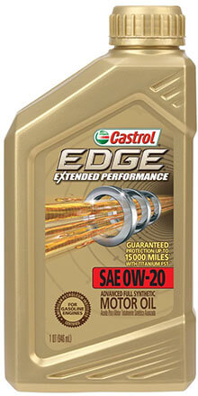 Castrol 06240 EDGE 0W-20 Synthetic Motor Oil