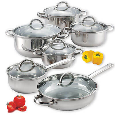 Cook N Home Stainless Steel Set 12-Piece