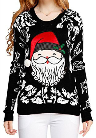 V28 Xmas Santa Deer 3D Knit Jumper