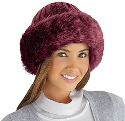 Collections Etc Faux Fur Fashion Hat