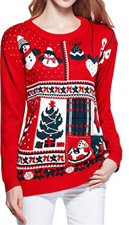 V28 Ugly Ladies Girl Junior Reindeer Sweater