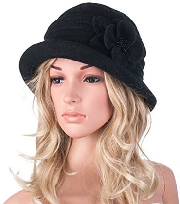 GATSBY 1920s Winter Wool Cap A299 Beret Beanie Cloche Bucket Hat