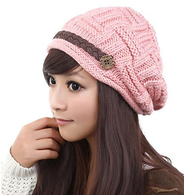 Hermei Women’s Knitted Crochet Cap Beret Hat