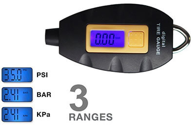 Tricess Keychain Digital Tire Pressure Gauge