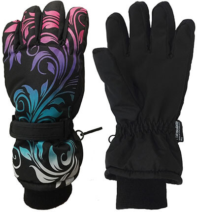 HighLoong Kids Waterproof Ski Winter Gloves