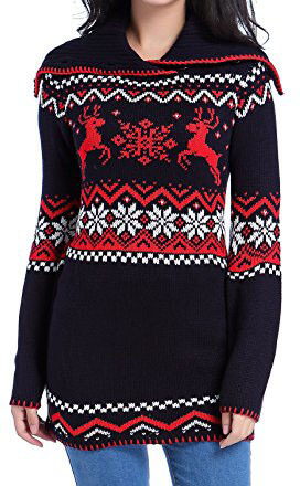 V28 3D Knit Deer Unicorn Jumper