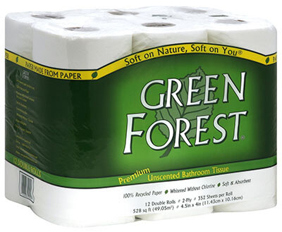 Green Forest Premium Recycled Bathroom Tissue