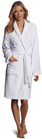 Seven Apparel Herringbone Textured Plush Robe