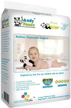 Andy Pandy Biodegradable Bamboo Disposable Diapers