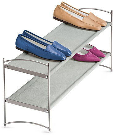 Lynk Vela Stackable Platinum 2-tier Shoe Storage Cabinet