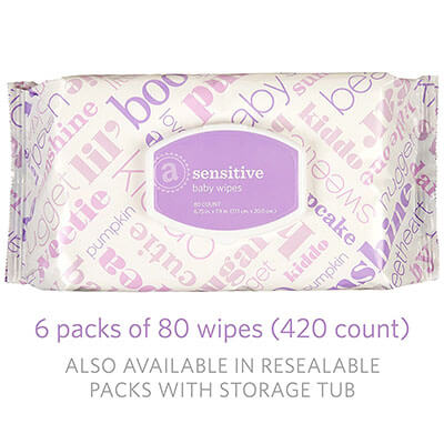 Amazon Elements Flip-Top Packs Baby Wipes