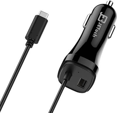 JETech Dual Rapid Type C USB Car Charger