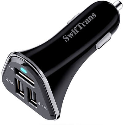 Swiftrans 3 Port Rapid Cigarette USB Car Charger