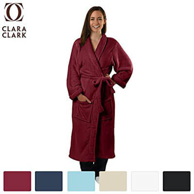 Clara Clark Microfiber, Lightweight Spa Bathrobe