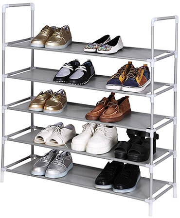 Homdox Metal Shoe Storage Cabinet 5 Tiers