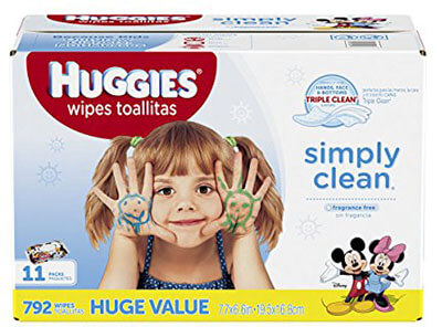 Huggies Simply Clean Unscented Baby Wipes